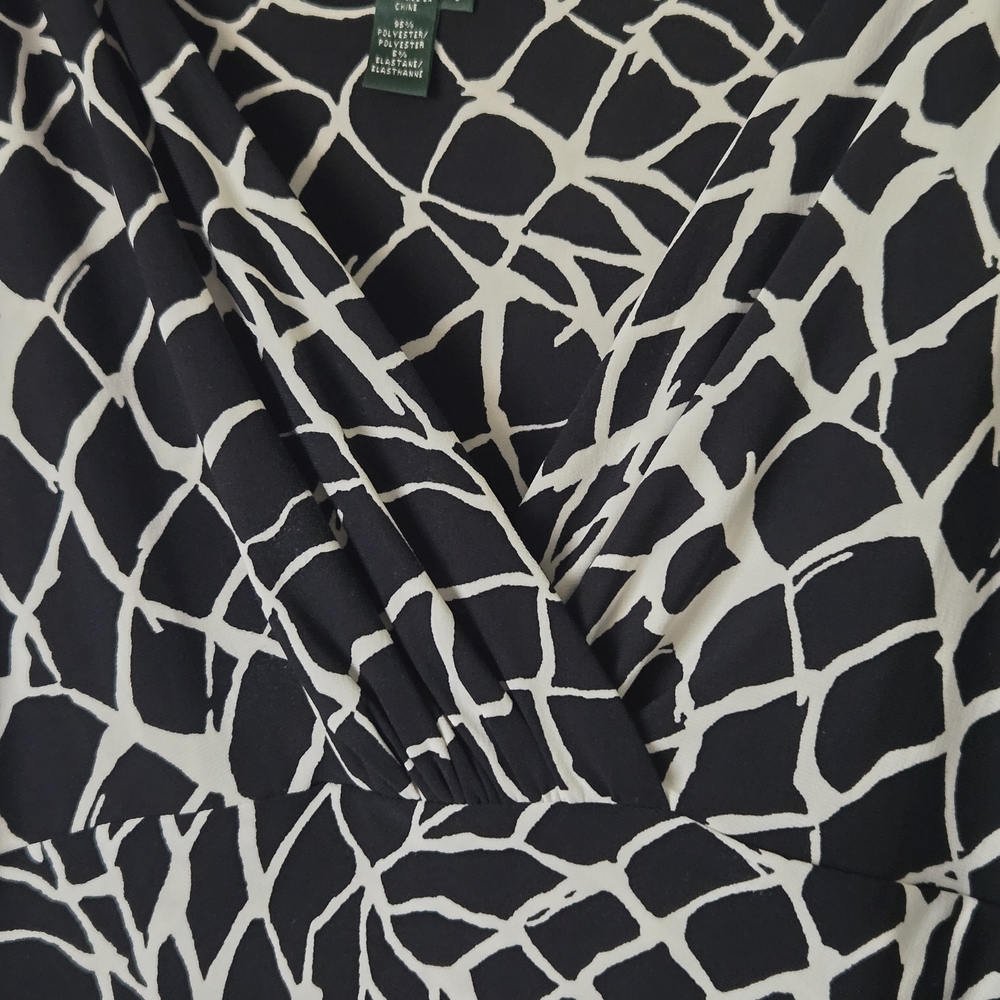 Lauren Ralph Lauren Black and White Patterned Maxi Skirt - Picture 10 of 14